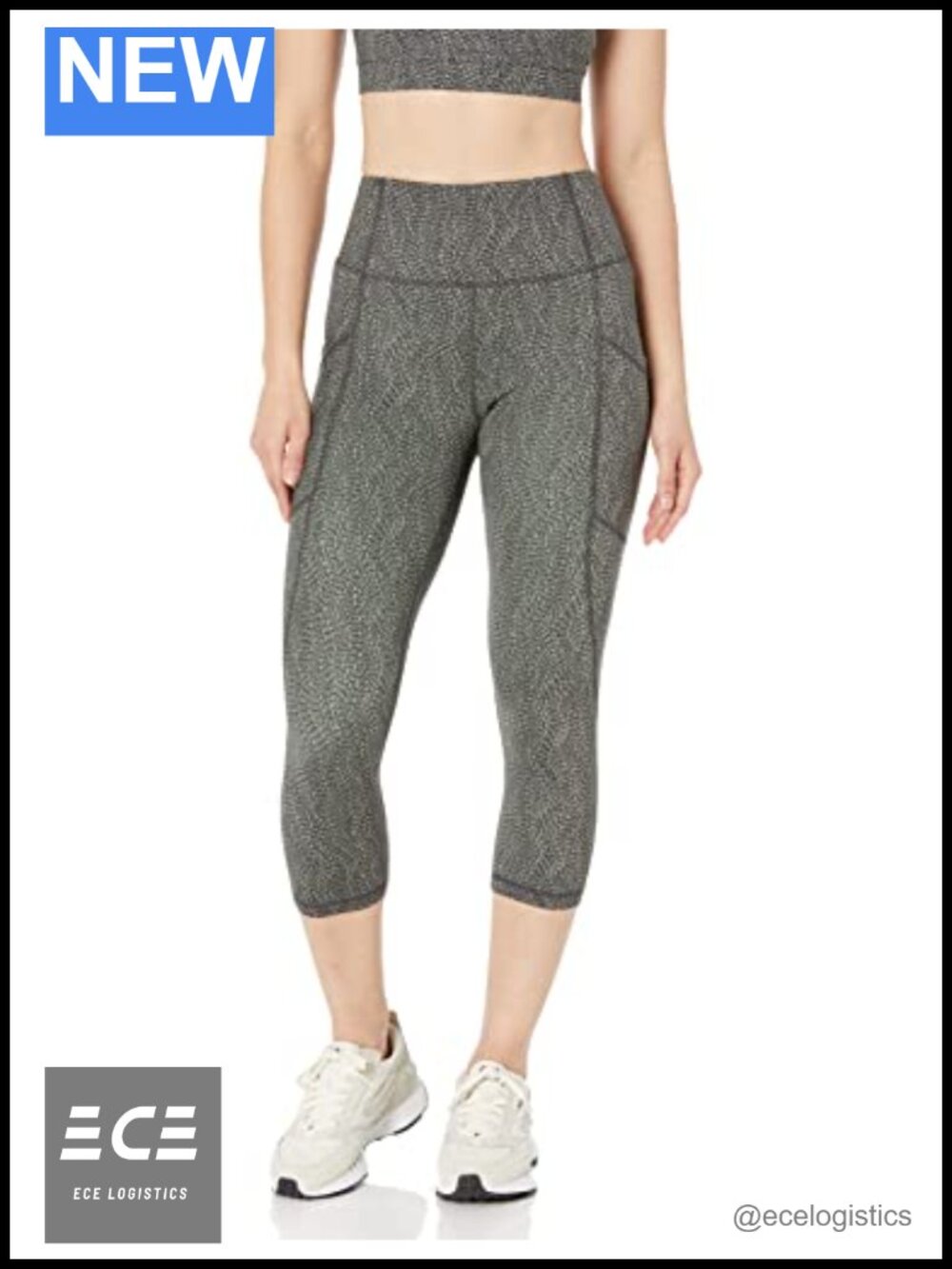 Women's High Waisted Cropped Active Leggings with Pockets